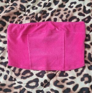 Urban Outfitters Velvet Pink Tube Top